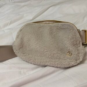 lululemon athletica Beige Sherpa Crossbody Bag